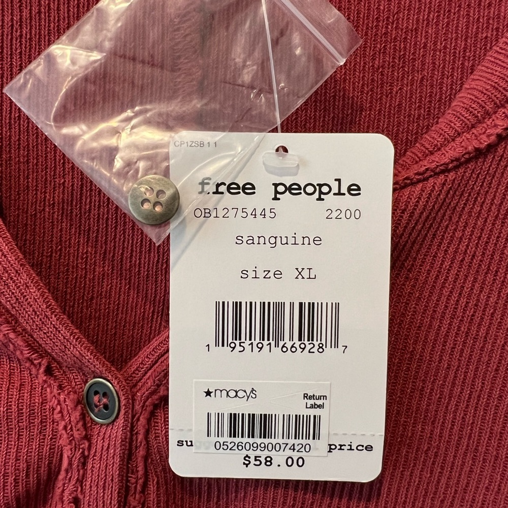 Free People Mauve Shirt Size XL - Picture 5 of 5